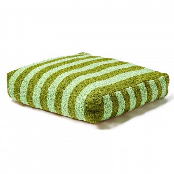 Bonnie and Neil | Pouffe | Boucle Stripe Olive